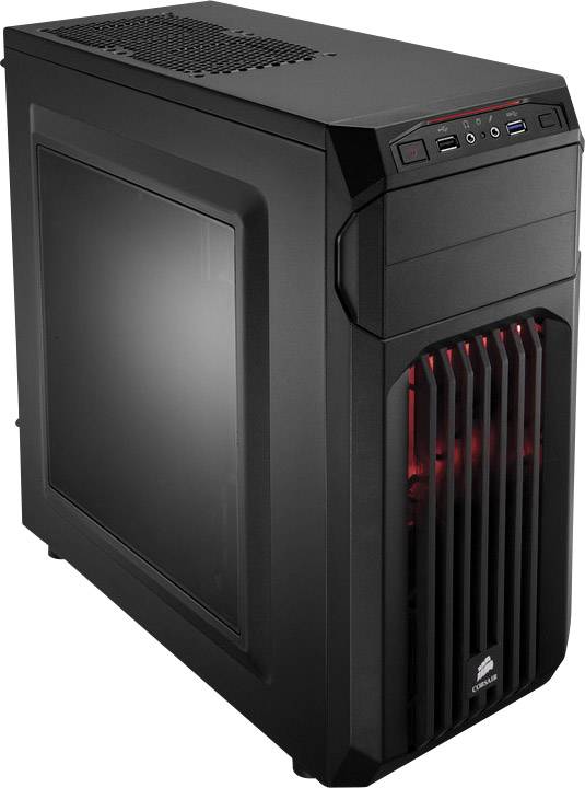 Corsair Carbide Spec-01 Midi-Tower Gaming-Gehäuse Schwarz 1 Vorinstallierter LED Lüfter, Staubfilter, Seitenfenster