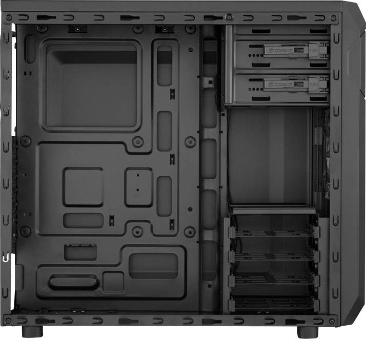 Corsair Carbide Spec-01 Midi-Tower Gaming-Gehäuse Schwarz 1 Vorinstallierter LED Lüfter, Staubfilter, Seitenfenster