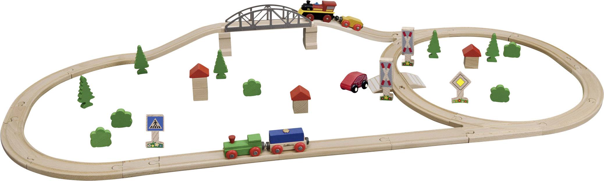 Eichhorn Holzeisenbahn Bahn-Set mit Brücke 100001275