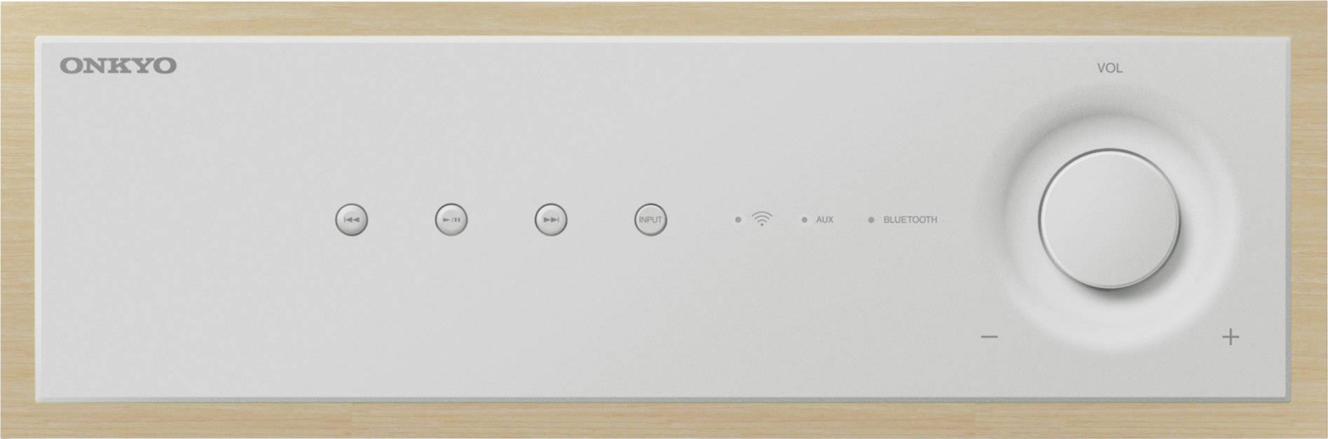 Onkyo NCP-302-W Multiroom Lautsprecher AUX, Bluetooth®, LAN, WLAN Weiß, Holz