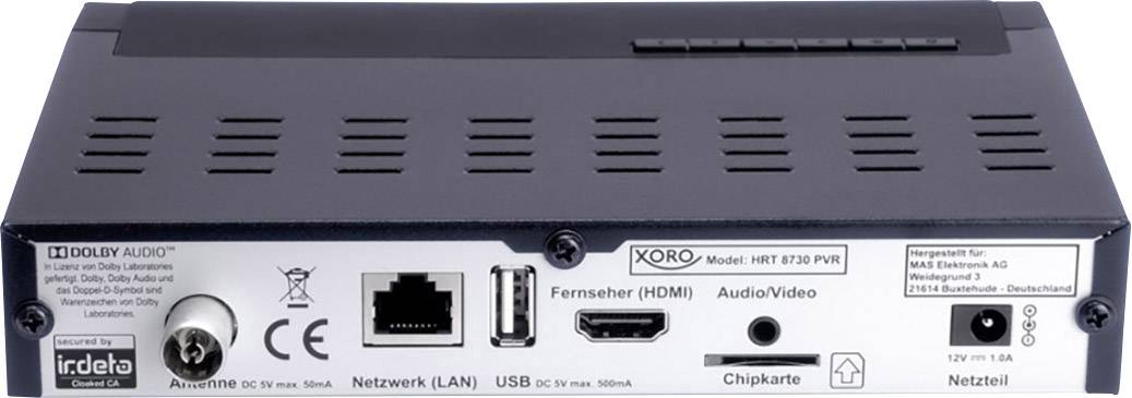 Xoro HRT 8730 KIT DVB-T2 Receiver freenet TV Entschlüsselung 3 Monate gratis, Deutscher DVB-T2 Standard (H.265), Aufnahmefunktion