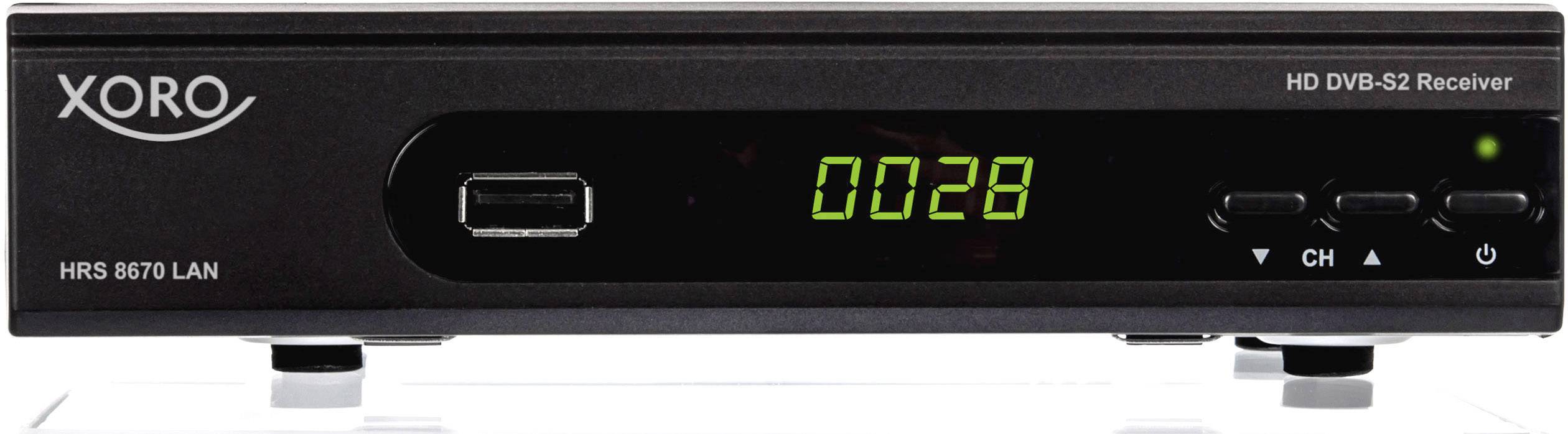 Xoro HRS 8670 LAN DVB-S2 Receiver Aufnahmefunktion, Einkabeltauglich, Front-USB