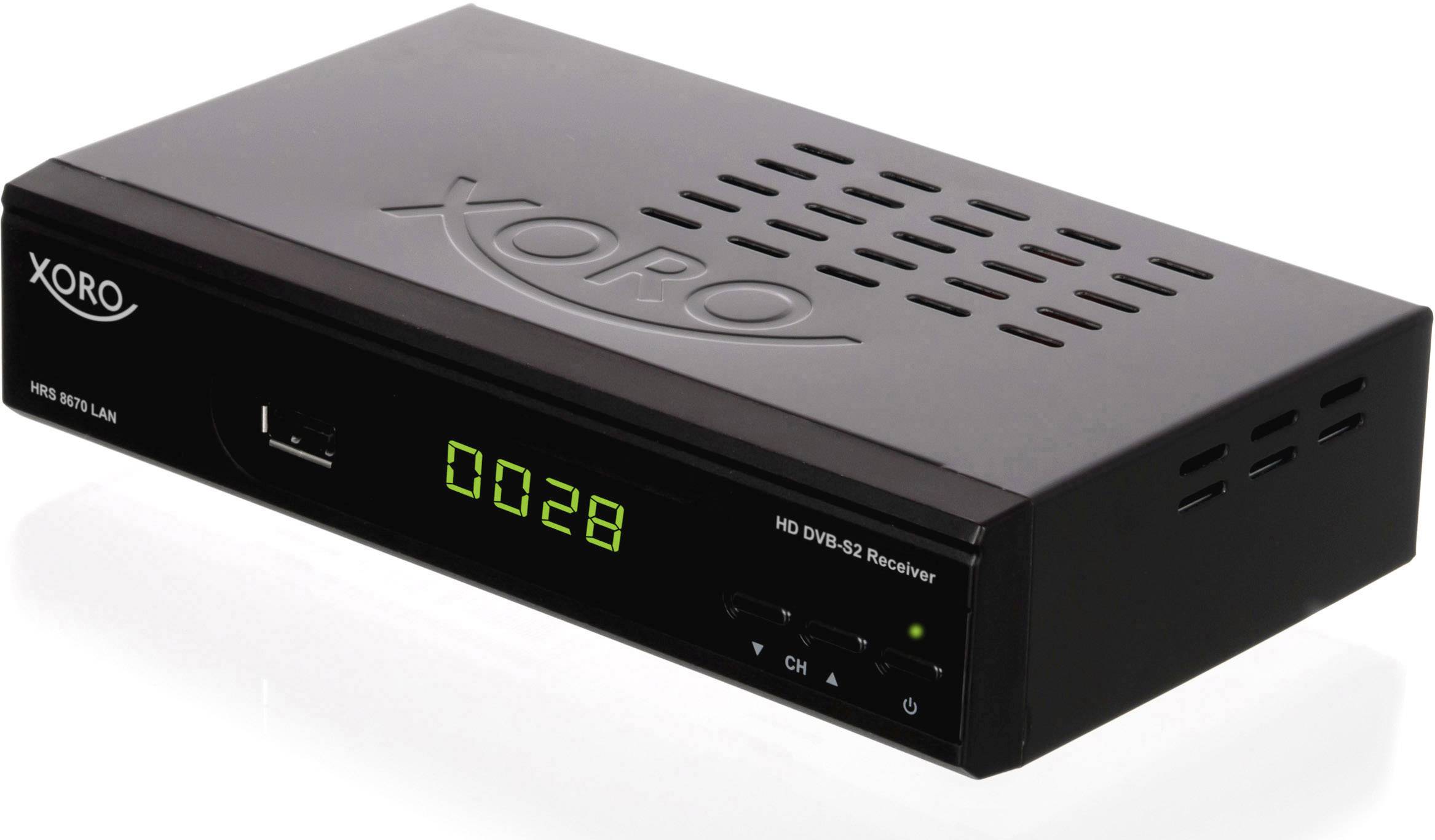 Xoro HRS 8670 LAN DVB-S2 Receiver Aufnahmefunktion, Einkabeltauglich, Front-USB