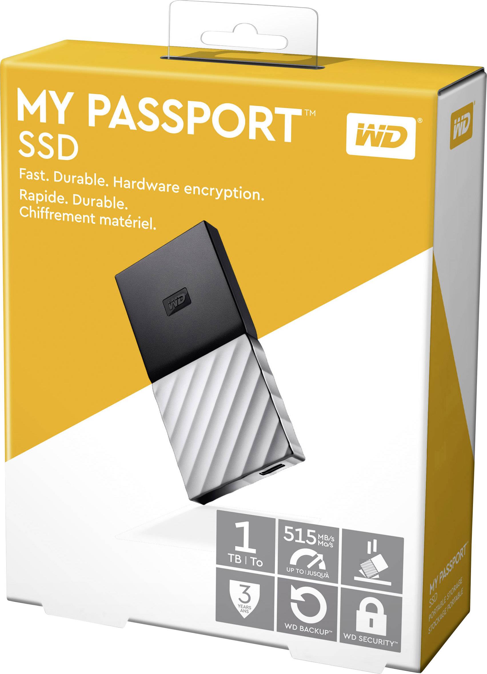 WD 1 TB Externe SSD USB-C® USB 3.2 (Gen 2) Schwarz, Grau WDBK3E0010PSL-WESN