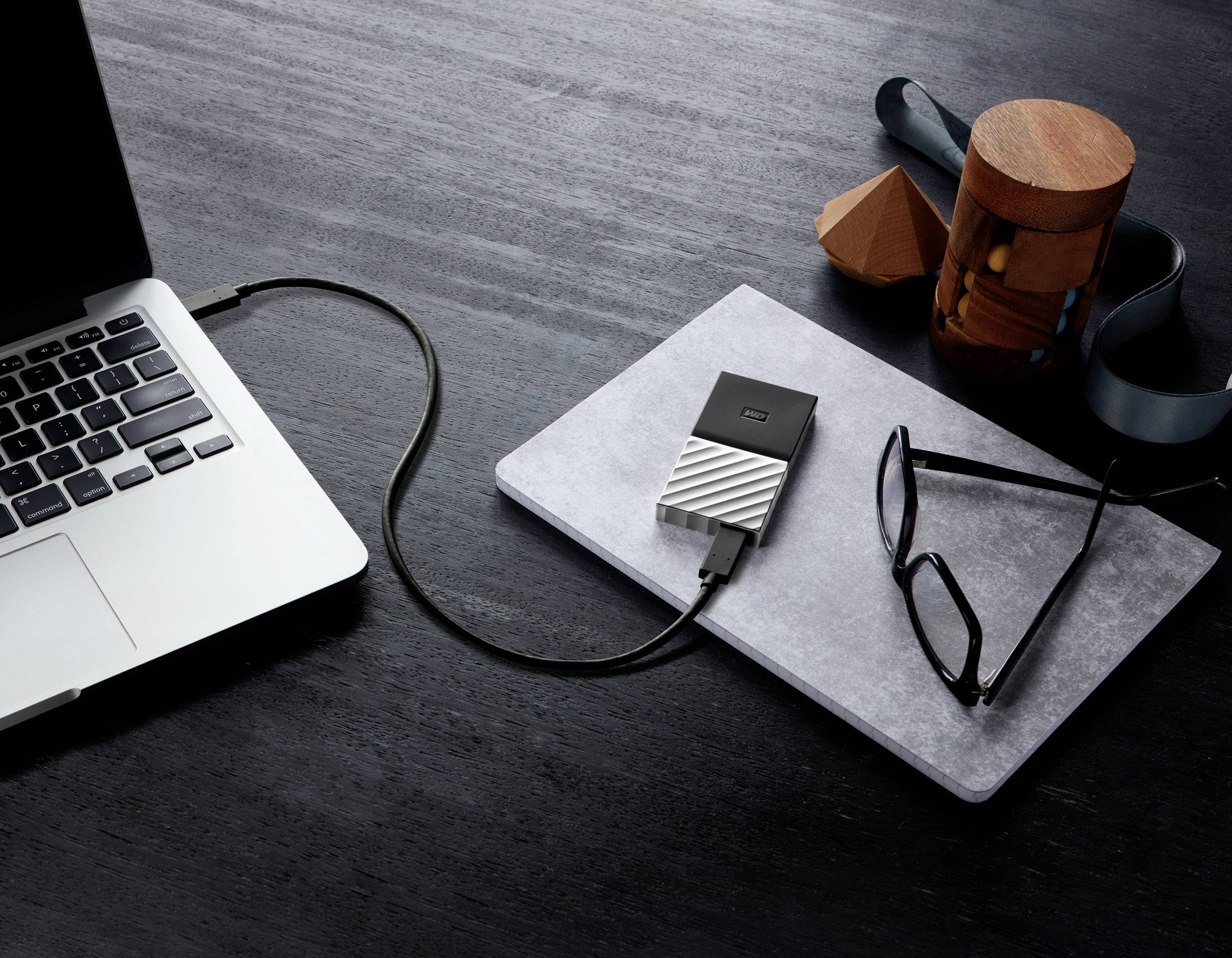 WD My Passport™ SSD 256 GB Externe SSD USB-C™ USB 3.2 (Gen 2) Schwarz, Grau  WDBKVX2560PSL-WESN