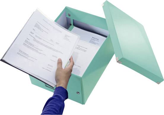 LEITZ Click & Store Aufbewahrungs- und Transportbox 6044, mittel, für DIN A4, eisblau