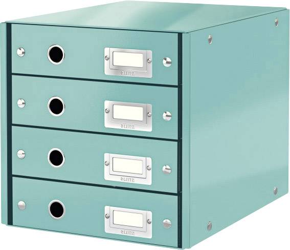 Schubladenbox 4 Fächer Karton eisblau