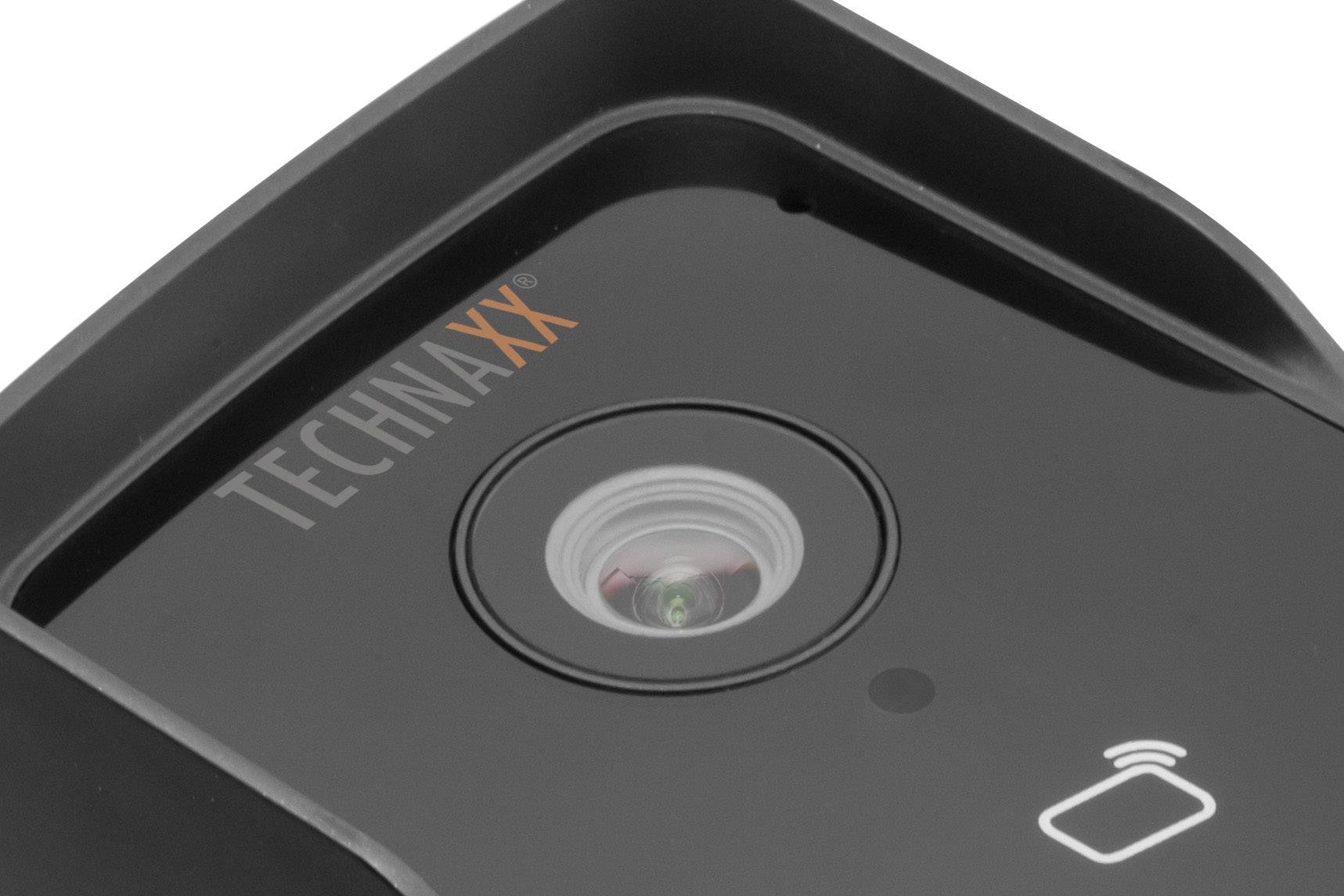 Technaxx TX-82 IP-Video-Türsprechanlage WLAN, LAN Komplett-Set 1 Familienhaus Schwarz