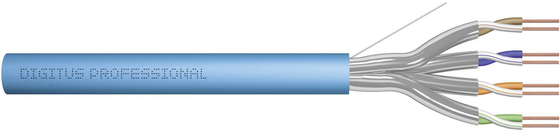 'Digitus Professional'-Netzwerkkabel, blau, mit offenen Adern. Geeignet für Ethernet-Verbindungen und Netzwerkinstallationen.