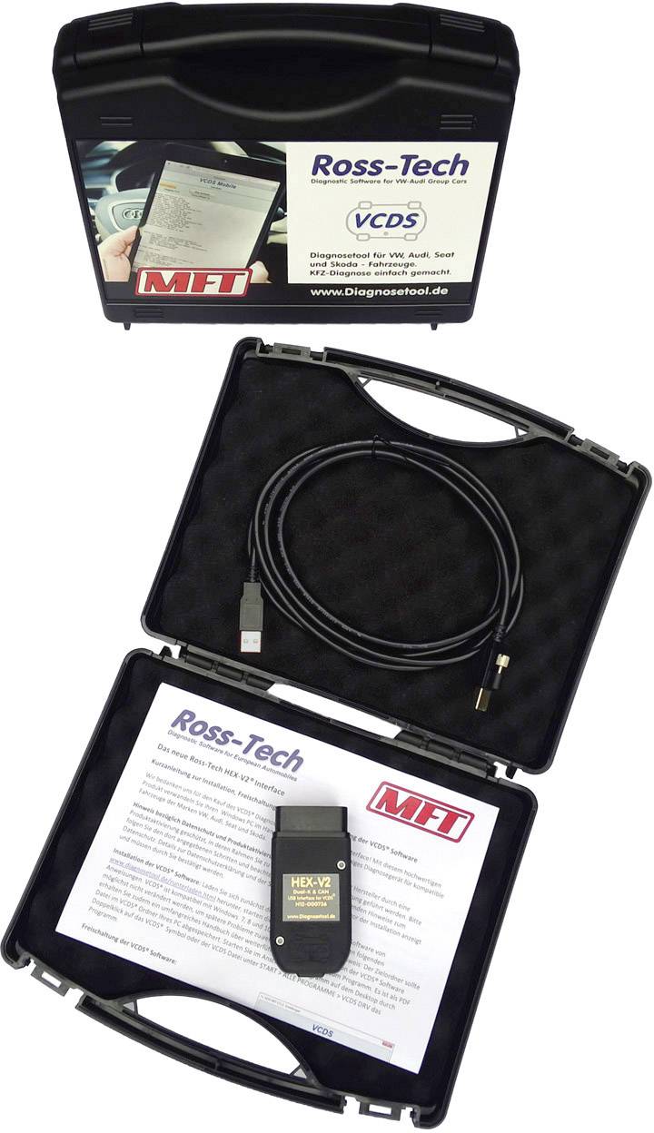 VCDS HEX-V2 USB Hobby OBD II Diagnosetool Passend für (Auto-Marke): Audi, Volkswagen, Seat, Skoda 10 Fahrzeuge