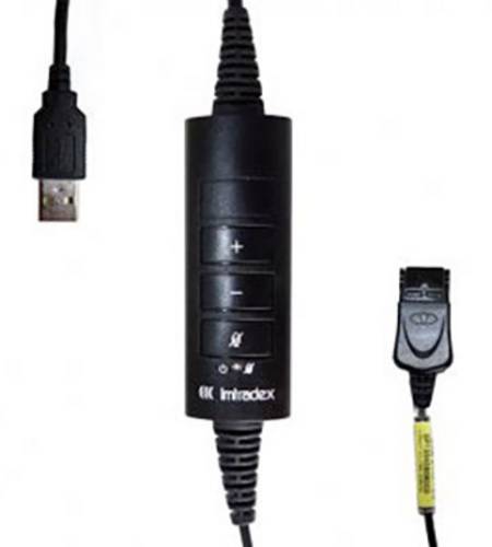 Imtradex AK-4 USB PLX-QD Telefon-Headset-Kabel Schwarz