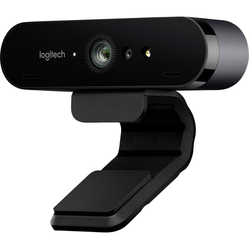 Logitech BRIO 4K-Webcam 4096 x 2160 Pixel Standfuß, Klemm-Halterung