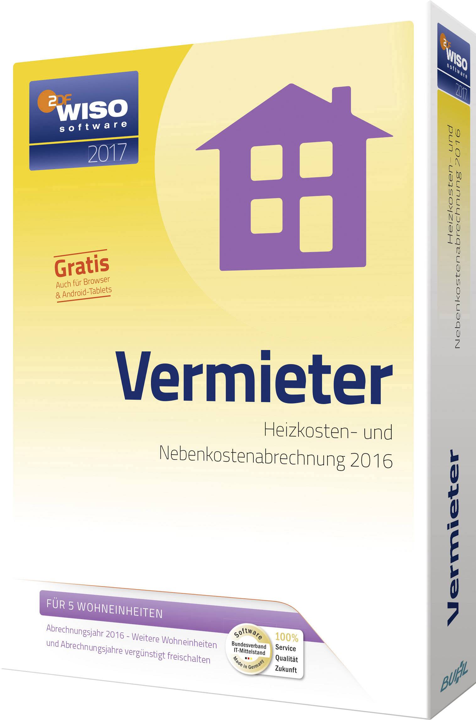 WISO Vermieter 2017 Vollversion, 1 Lizenz Windows Finanz-Software