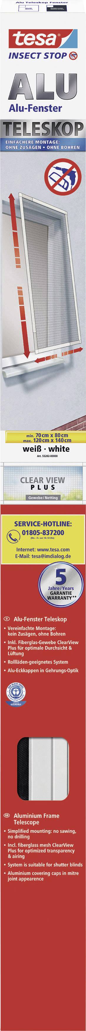 tesa 55202-00000-00 Fliegengitter (B x H) 1200 mm x 1400 mm Weiß 1 St.