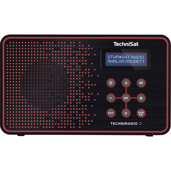 TechniSat TechniRadio 2 Kofferradio DAB+, UKW Schwarz, Rot
