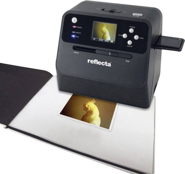 Reflecta Combo Album Scan Negativscanner, Diascanner, Fotoscanner 4416 x 2944 Pixel Akku-/Batteriebetrieb möglich, Integriertes Display, Optimiert