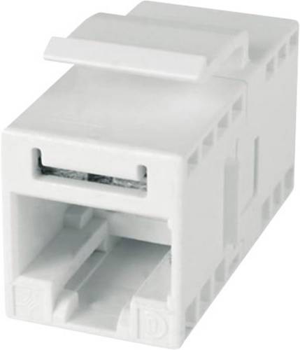 Telegärtner 100023168 RJ45 Doppelkupplung, ungeschirmt 100023168 RJ45 Kupplungsgehäuse Weiß 1 St.
