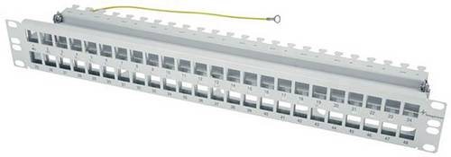Telegärtner 100021494 48 Port Netzwerk-Patchpanel 483 mm (19 ) 1 HE Lichtgrau (RAL 7035) Unbestückt