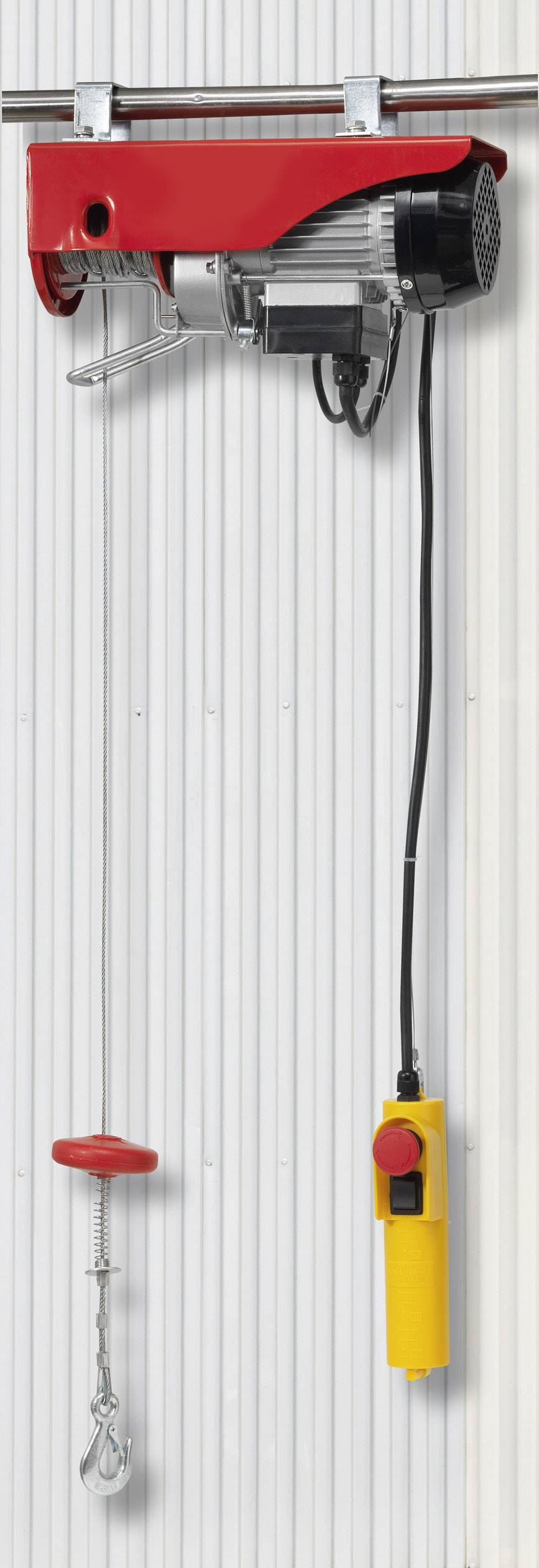 TOOLCRAFT 1550315 Elektrischer Seilhebezug Tragfähigkeit (mit Umlenkrolle) 250kg Tragfähigkeit (ohne Umlenkrolle) 125kg