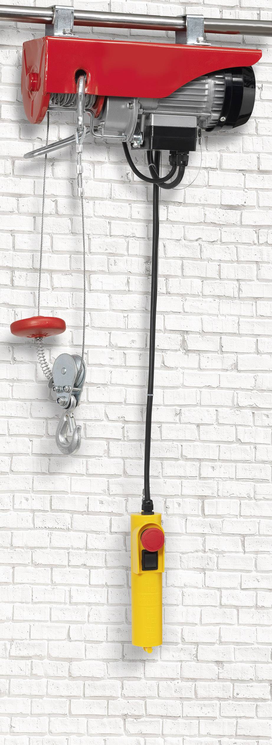 TOOLCRAFT 1550315 Elektrischer Seilhebezug Tragfähigkeit (mit Umlenkrolle) 250kg Tragfähigkeit (ohne Umlenkrolle) 125kg