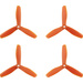 GEMFAN 3 pales Jeu d'hélices pour hélicoptère RC Bullnose 5 x 4.5 pouces (12.7 x 11.4 cm) 5045