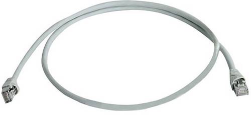 Telegärtner 100008826 RJ45 Patchkabel CAT 6a S/FTP 7.50 m Grau Flammwidrig, mit Rastnasenschutz, Pa