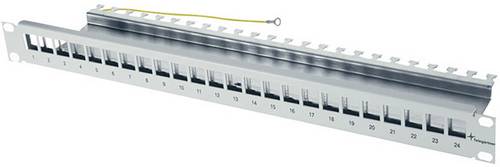 Telegärtner 100021492 24 Port Netzwerk-Patchpanel 483 mm (19 ) CAT 6a 1 HE Lichtgrau (RAL 7035) Unb