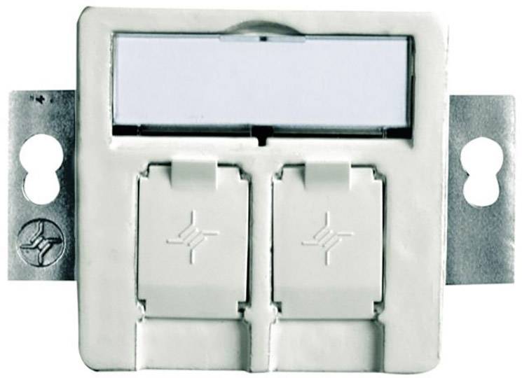 Telegärtner Netzwerkdose Brüstungskanal, Unterputz Unbestückt 2 Port Alpinweiß
