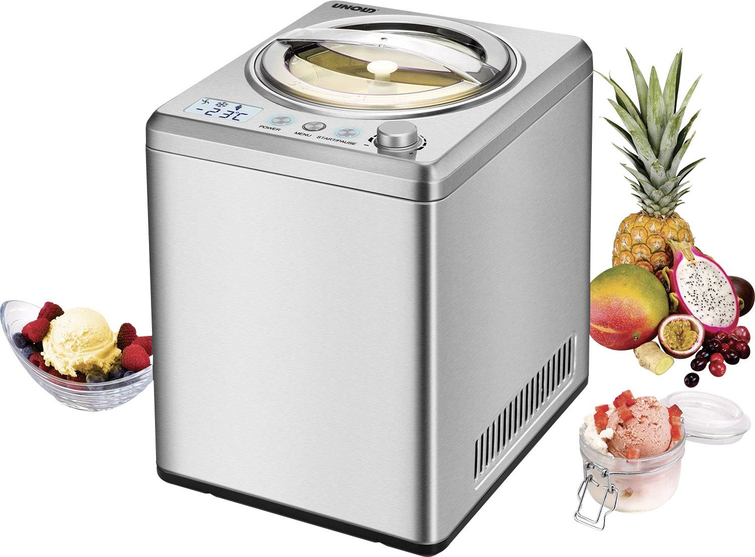 Unold Profi Plus Eismaschine inkl. Kühlaggregat, mit Display 2.5 l