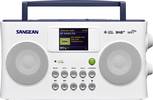 Sangean Internet Kofferradio SIR-300 AUX, DAB+, UKW, USB DLNA-fähig, Akku-Ladefunktion, Spotify Wei