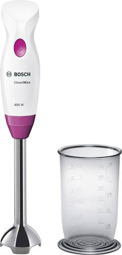 Bosch Haushalt MSM2410PW Stabmixer 400W mit Mixbecher Weiß, Violett