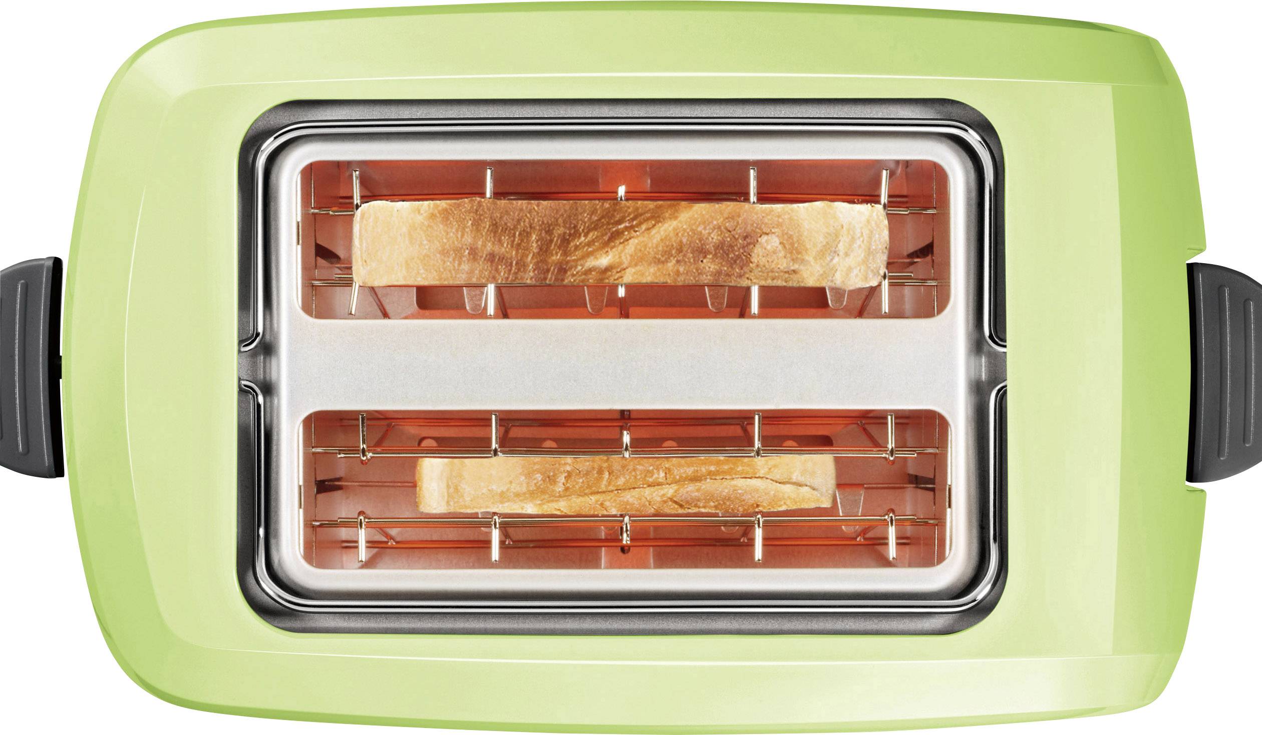 Bosch Haushalt TAT3A016 Toaster mit eingebautem Brötchenaufsatz Hellgrün (transparent)
