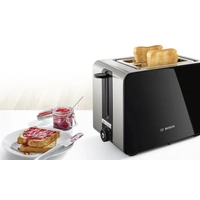 Bosch Haushalt TAT7203 Toaster mit eingebautem Brötchenaufsatz Edelstahl, Schwarz Bosch Haushalt TAT7203 Toaster mit eingebautem Brötchenaufsatz Edelstahl, Schwarz