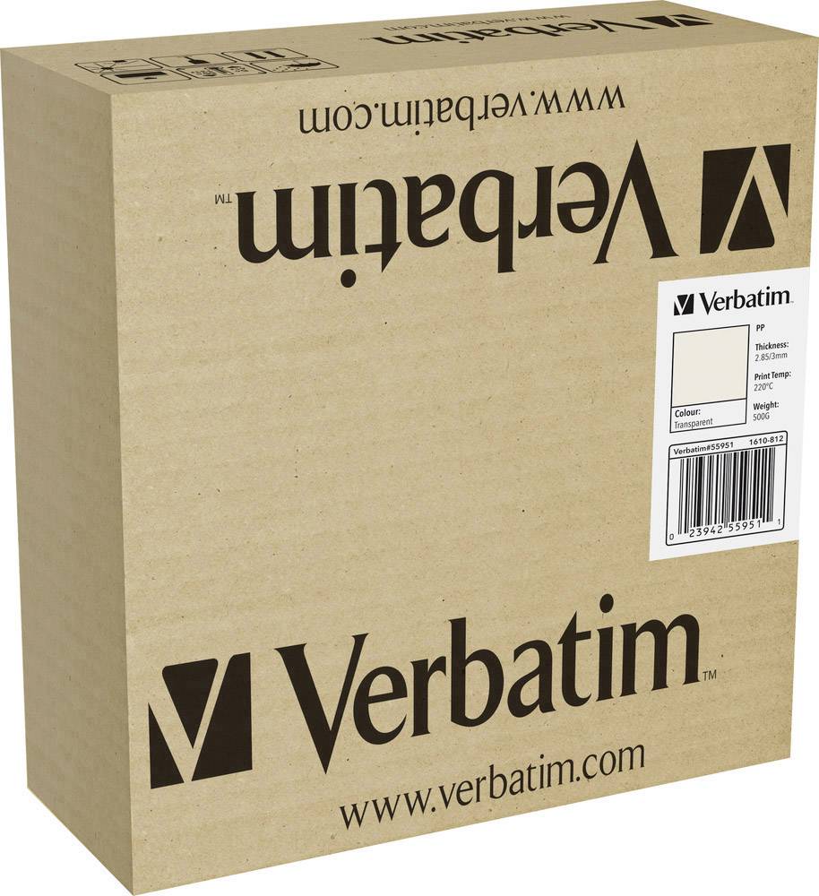 Verbatim 55951 55951 Filament PP (Polypropylen)  2.85 mm 500 g Transparent