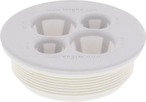 Wiska Kabeldurchführung Klemm-Ø (max.) 12 mm Polypropylen Lichtgrau (RAL 7035)