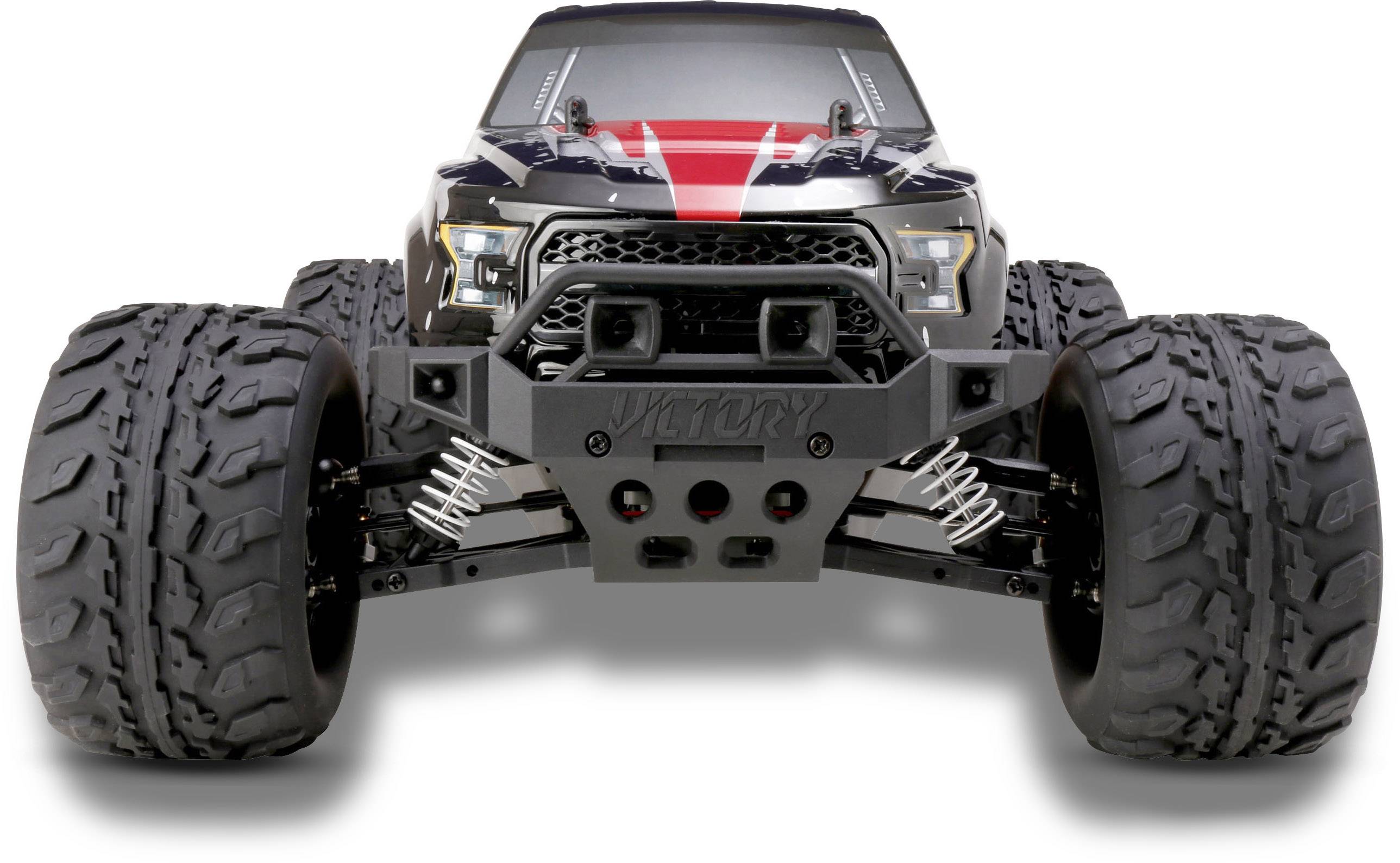 Reely NEW1 Brushed 1:10 RC Modellauto Elektro Monstertruck Allradantrieb (4WD) 100% RtR 2,4GHz inkl. Akku, Ladegerät und
