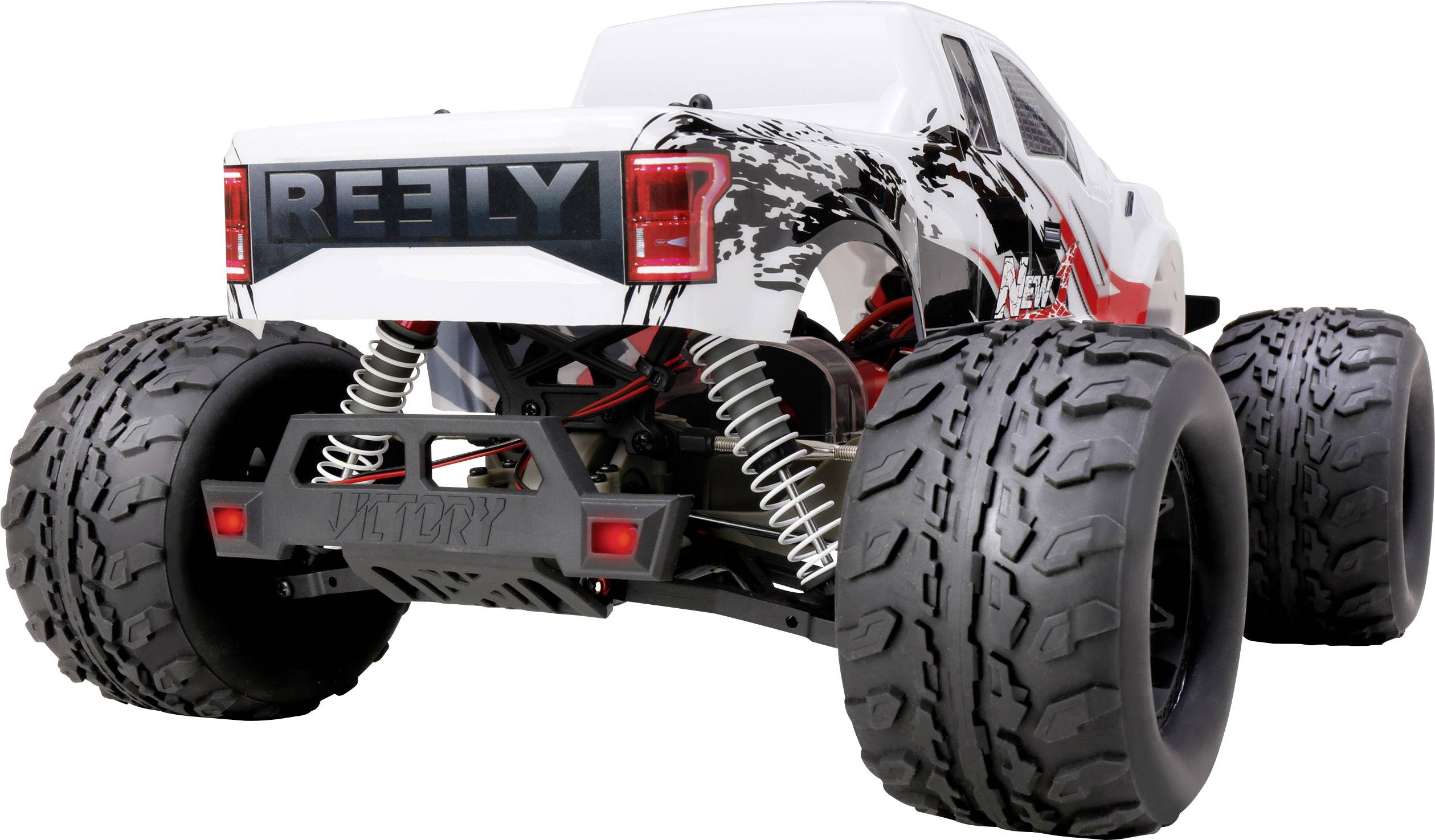 Reely NEW1 Brushless 1:10 RC Modellauto Elektro Monstertruck Allradantrieb (4WD) 100% RtR 2,4GHz inkl. Akku, Ladegerät und