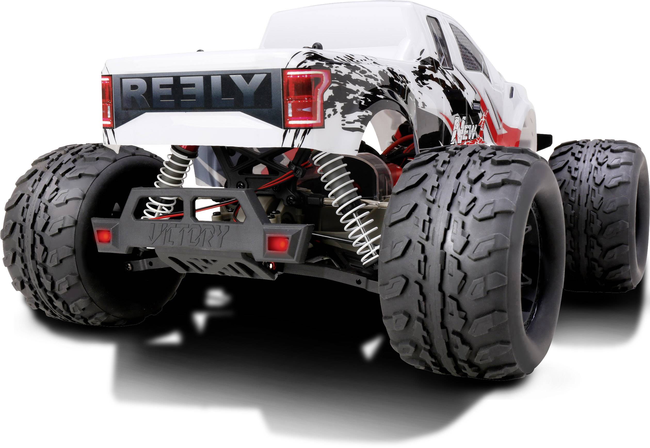 Reely NEW1 Brushless 1:10 RC Modellauto Elektro Monstertruck Allradantrieb (4WD) 100% RtR 2,4 GHz inkl. Akku, Ladegerät und Senderbatterien