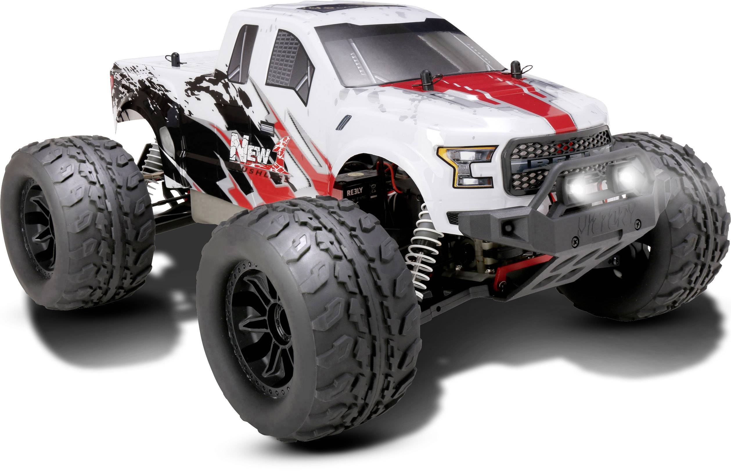 Reely NEW1 Brushless 1:10 RC Modellauto Elektro Monstertruck Allradantrieb (4WD) 100% RtR 2,4 GHz inkl. Akku, Ladegerät und Senderbatterien