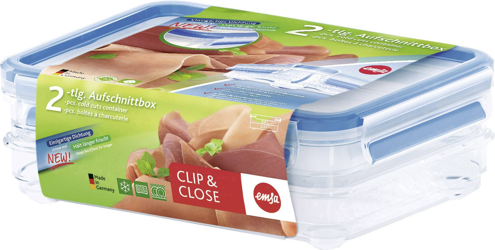 Emsa Aufschnittbox-Set CLIP CLOSE 2x0,6l
