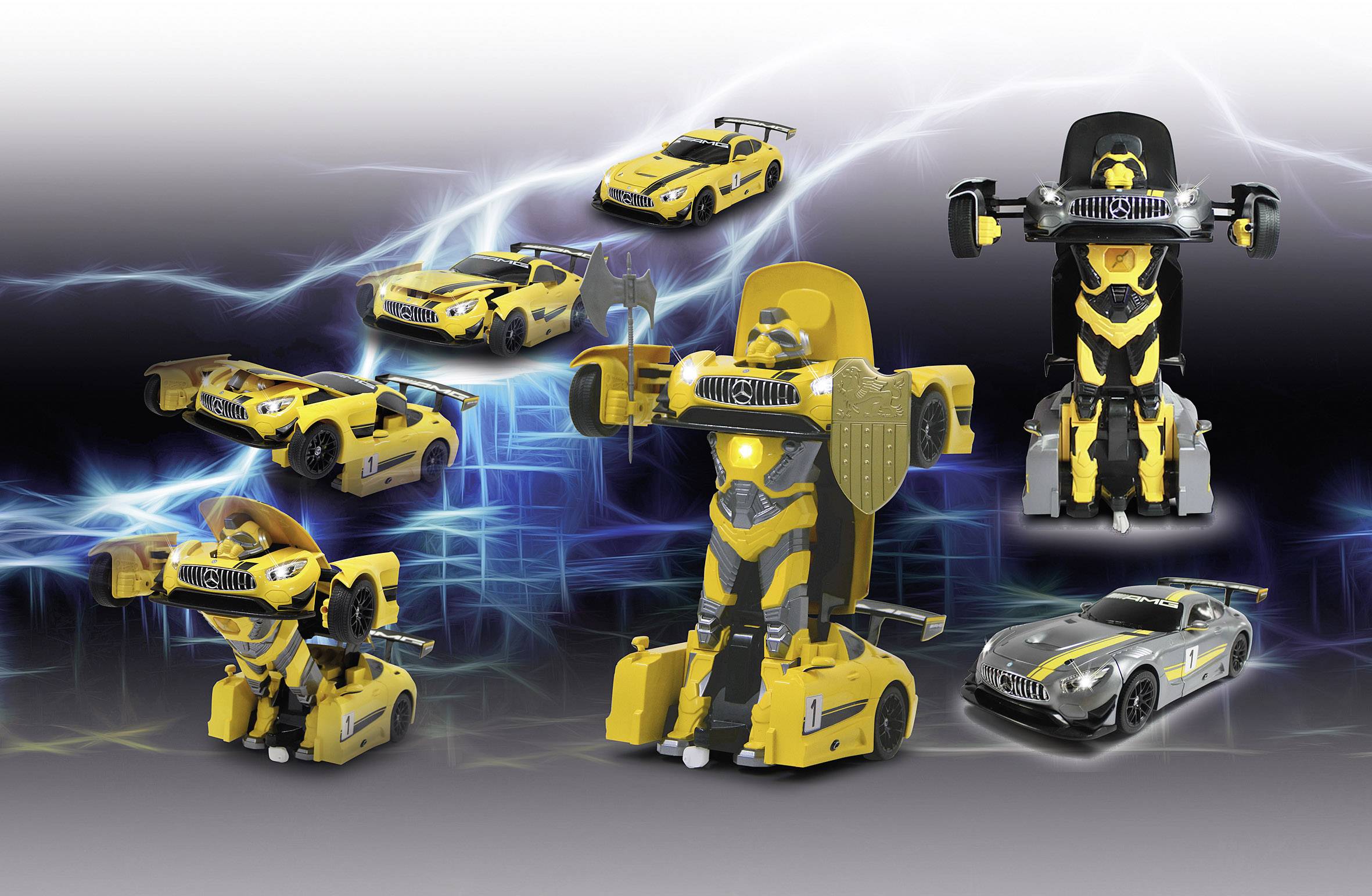 Jamara 410028 Mercedes AMG GT3 grau 1:14 RC Einsteiger Modellauto Elektro Straßenmodell