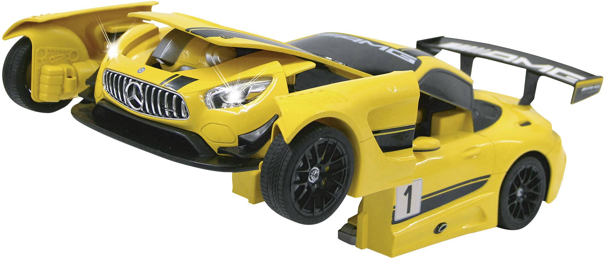 Jamara 410029 Mercedes AMG GT3 gelb 1:14 RC Einsteiger Modellauto Elektro Straßenmodell