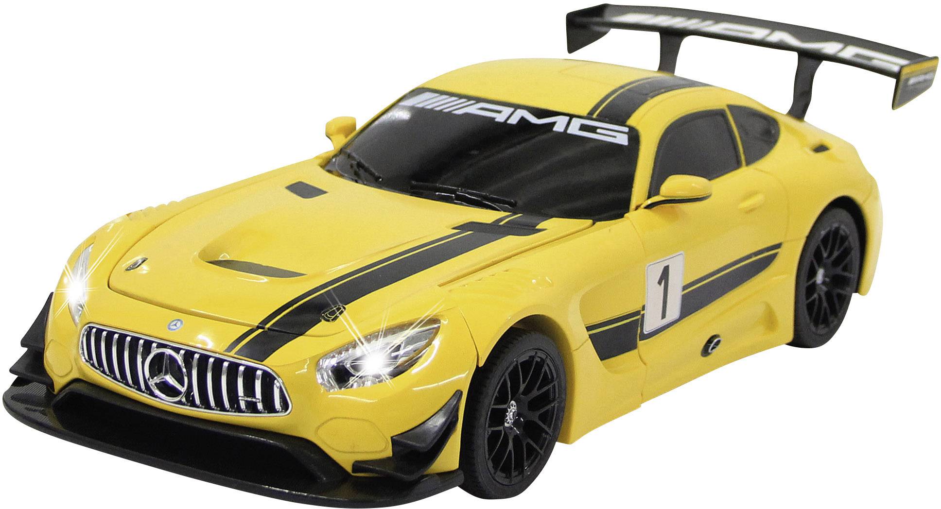 Jamara 410029 Mercedes AMG GT3 gelb 1:14 RC Einsteiger Modellauto Elektro Straßenmodell