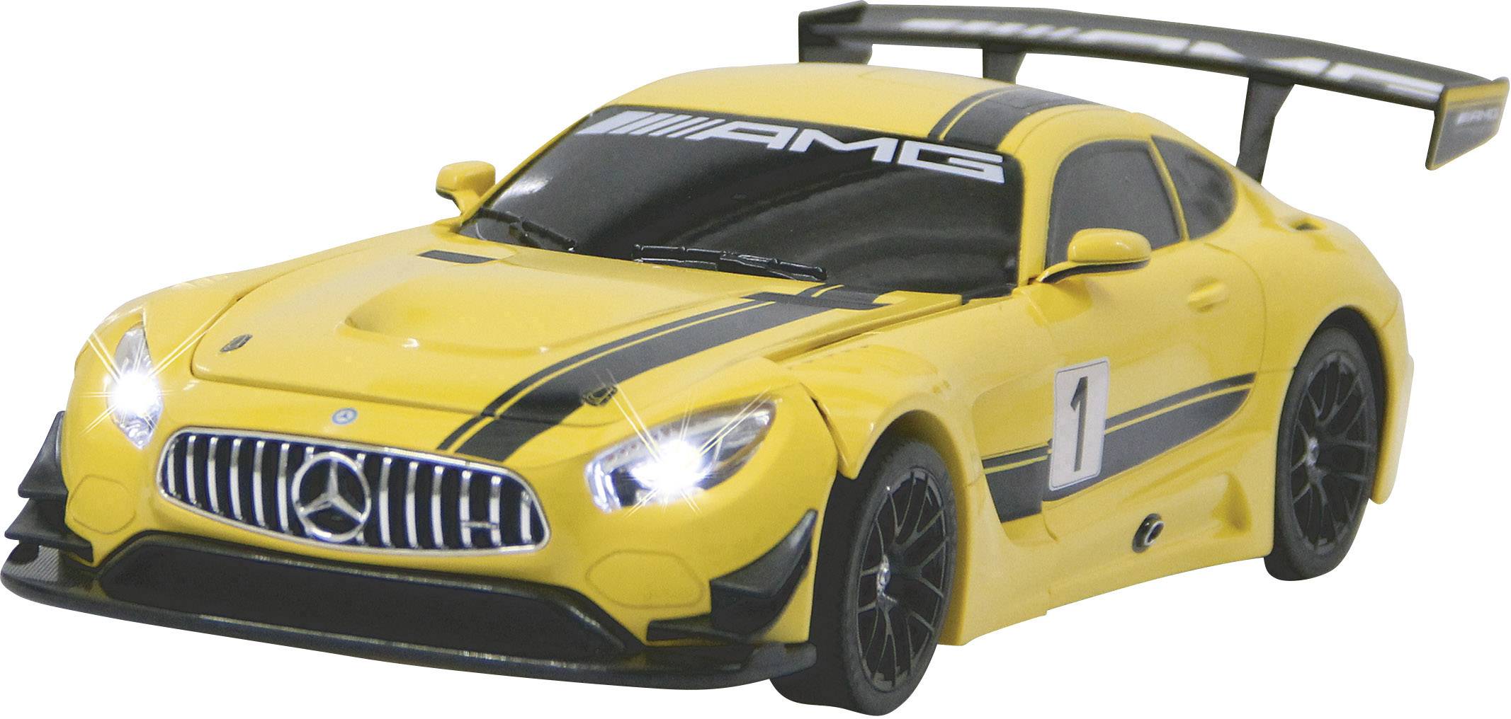 Jamara 410029 Mercedes AMG GT3 gelb 1:14 RC Einsteiger Modellauto Elektro Straßenmodell