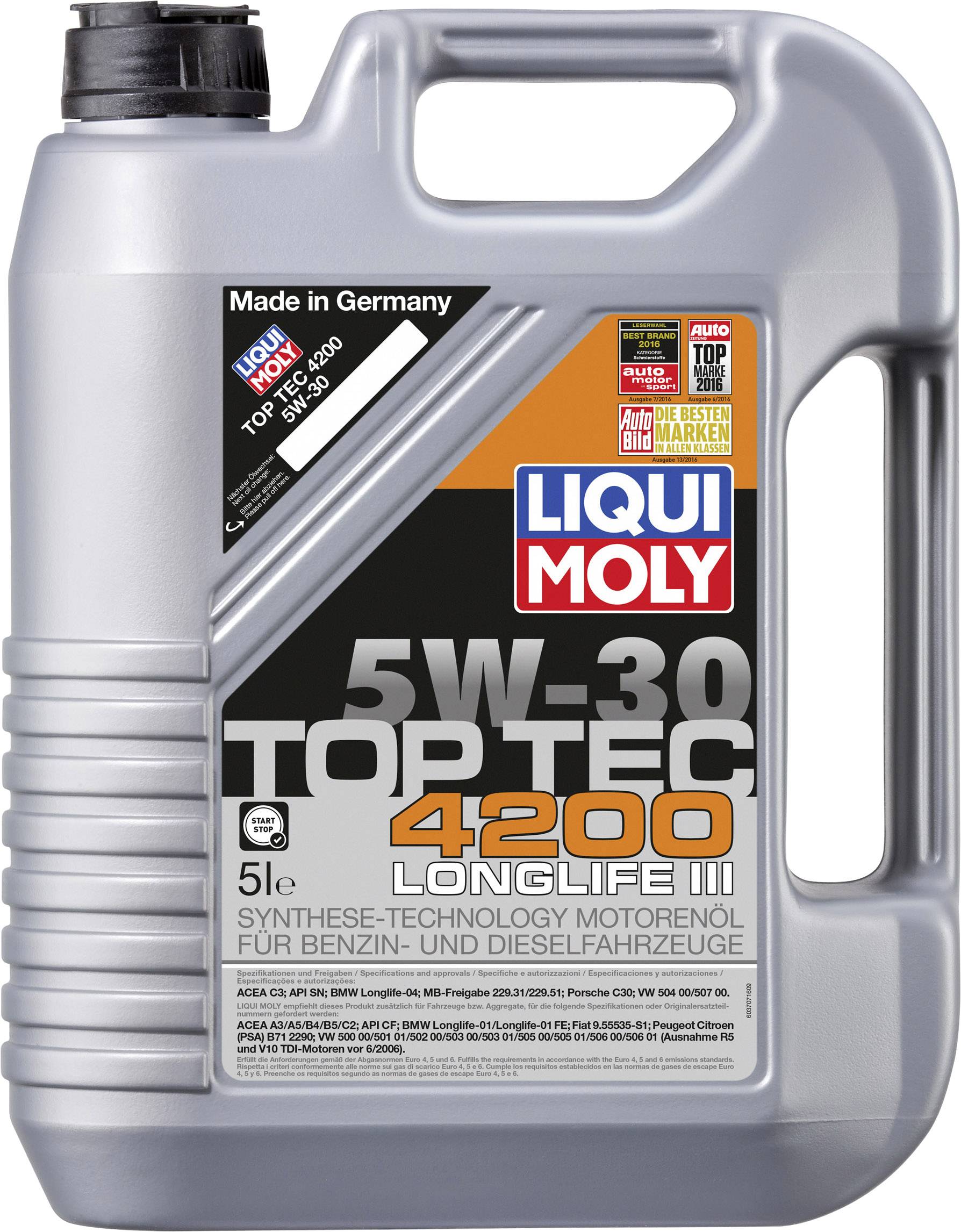 Liqui Moly 5W-30 TOP TEC 4200 3707 Motoröl 5l