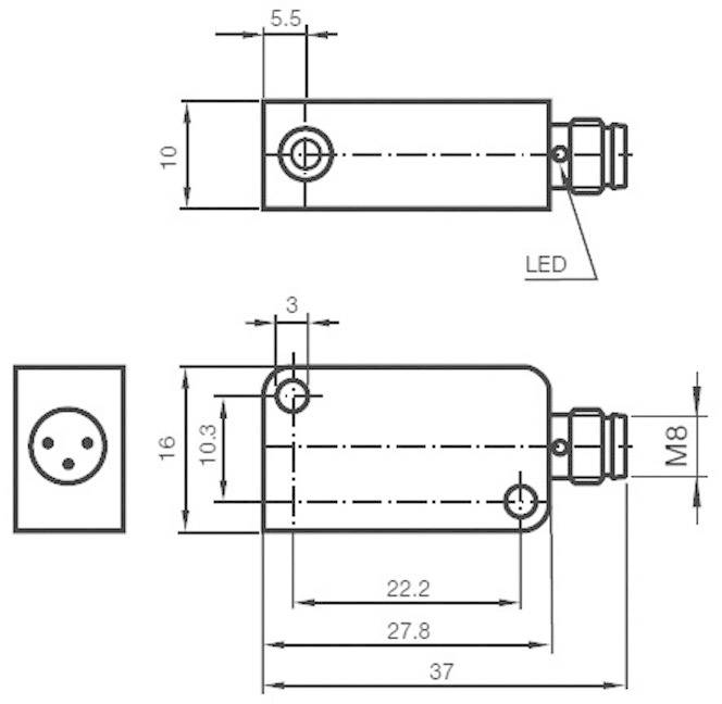 Pepperl+Fuchs Induktiver Näherungsschalter 10 x 16 mm bündig PNP NBB2-V3-E2-V3