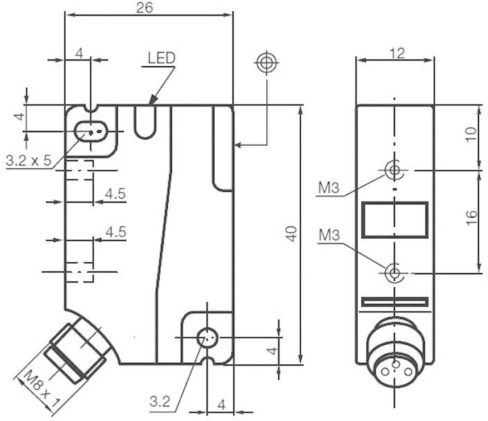 Pepperl+Fuchs Induktiver Näherungsschalter 12 x 40 mm nicht bündig PNP NBN8-F1-E2-V3