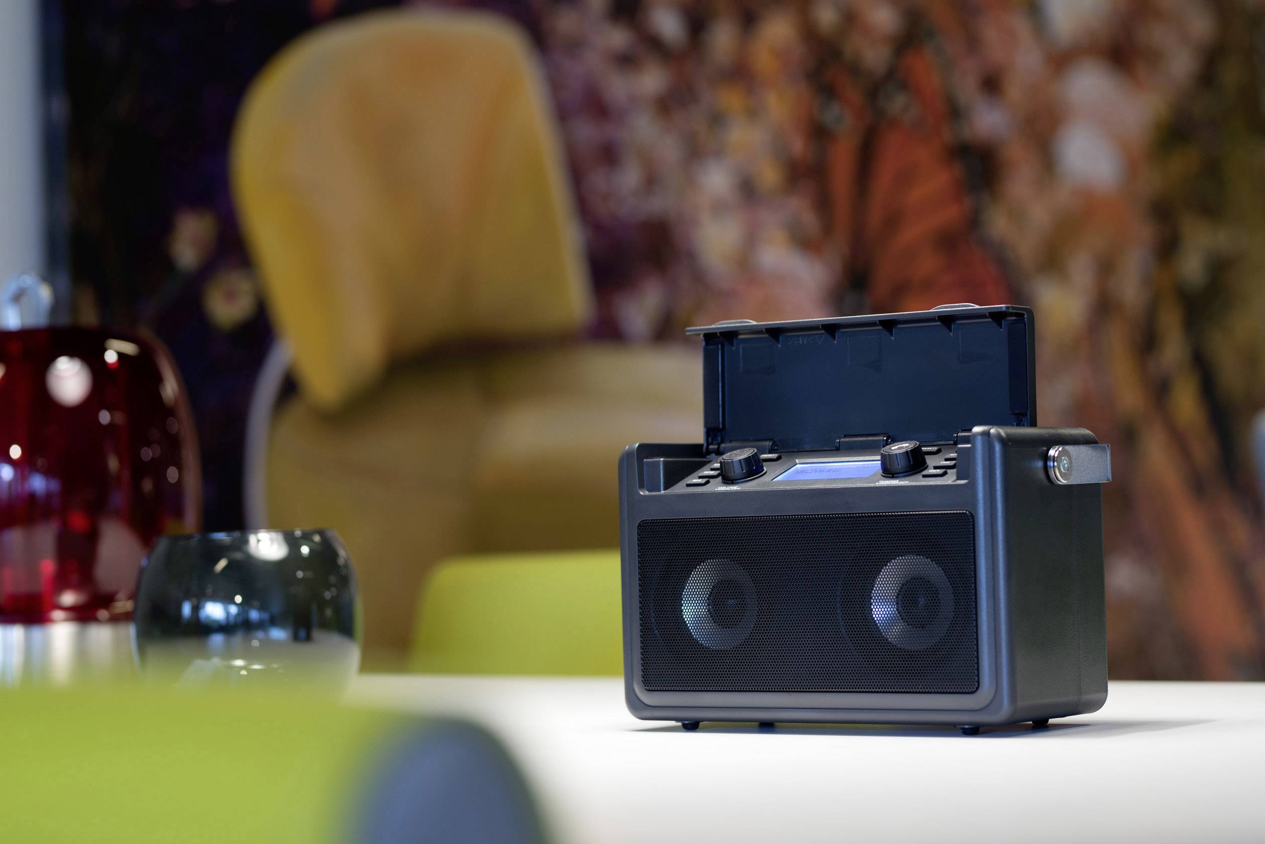 Audisse Shirudo Internet Baustellenradio DAB+, UKW Bluetooth®, Internetradio, USB, AUX Akku-Ladefunktion, Freisprechfunktion