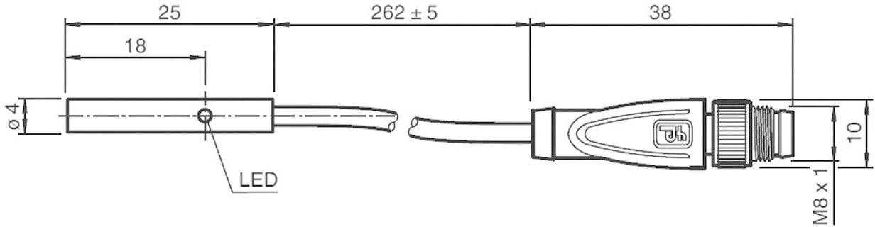 Pepperl+Fuchs Induktiver Näherungsschalter 4 mm bündig PNP NBB0,8-4M25-E2-0,3-V3