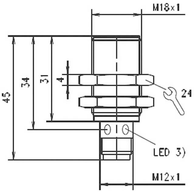 Pepperl+Fuchs Induktiver Näherungsschalter M18 bündig PNP 3RG4013-3AG33-PF